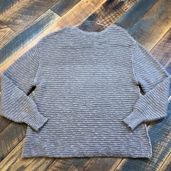 Free People Textured Knit Sweater Taupe Brown Size S - Picture 2 of 7